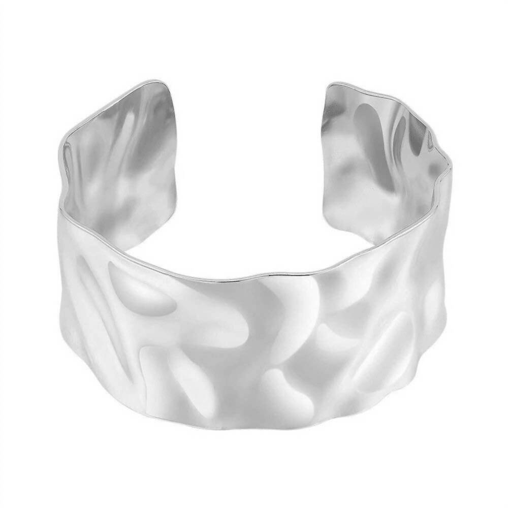 NEW SAHIRA JEWELRY DESIGN women's shira hammered cuff in silver
